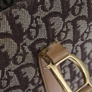 Christian Dior Trotter Canvas Hand Bag Brown Gold Auth bs21990-10