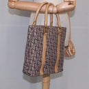 Christian Dior Trotter Canvas Hand Bag Brown Gold Auth bs21990-21