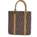 Christian Dior Trotter Canvas Hand Bag Brown Gold Auth bs21990-2
