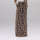 Christian Dior Trotter Canvas Hand Bag Brown Gold Auth bs21990-3