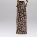 Christian Dior Trotter Canvas Hand Bag Brown Gold Auth bs21990-4