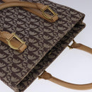 Christian Dior Trotter Canvas Hand Bag Brown Gold Auth bs21990-6