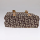Christian Dior Trotter Canvas Hand Bag Brown Gold Auth bs21990-5