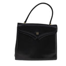 GIVENCHY Hand Bag Leather Black Gold Auth bs21995-13