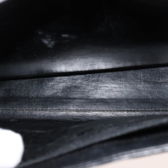 GIVENCHY Hand Bag Leather Black Gold Auth bs21995