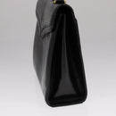 GIVENCHY Hand Bag Leather Black Gold Auth bs21995-4