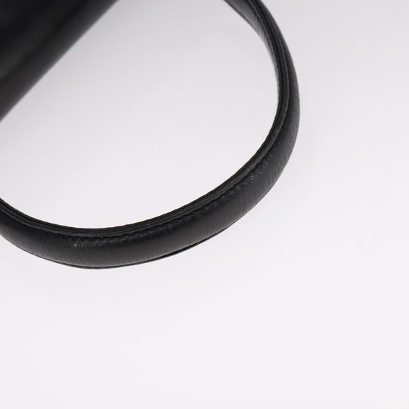 GIVENCHY Hand Bag Leather Black Gold Auth bs21995