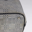 BURBERRY Nova Check Tote Bag Canvas Leather Gray Silver Auth bs21996-16