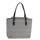 BURBERRY Nova Check Tote Bag Canvas Leather Gray Silver Auth bs21996-2