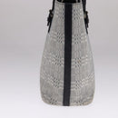 BURBERRY Nova Check Tote Bag Canvas Leather Gray Silver Auth bs21996-4