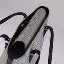 BURBERRY Nova Check Tote Bag Canvas Leather Gray Silver Auth bs21996-6