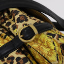 Gianni Versace Shoulder Bag PVC Leather Yellow Black gold Auth bs21999-14