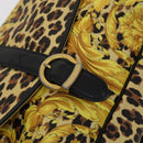 Gianni Versace Shoulder Bag PVC Leather Yellow Black gold Auth bs21999-16