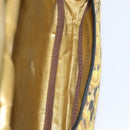 Gianni Versace Shoulder Bag PVC Leather Yellow Black gold Auth bs21999-18