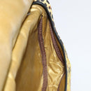 Gianni Versace Shoulder Bag PVC Leather Yellow Black gold Auth bs21999-19