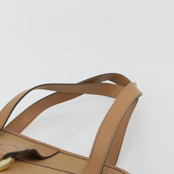 Christian Dior Trotter Canvas Hand Bag PVC Beige Auth bs22001