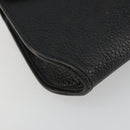 Christian Dior Shoulder Bag Leather Black Brown gold Auth bs22002-14