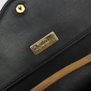Christian Dior Shoulder Bag Leather Black Brown gold Auth bs22002-20