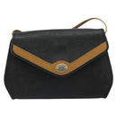 Christian Dior Shoulder Bag Leather Black Brown gold Auth bs22002-13