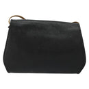Christian Dior Shoulder Bag Leather Black Brown gold Auth bs22002-2