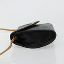Christian Dior Shoulder Bag Leather Black Brown gold Auth bs22002-4
