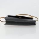 Christian Dior Shoulder Bag Leather Black Brown gold Auth bs22002-5
