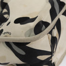 CHANEL Tote Bag Canvas White Black Silver CC Auth bs22011-14