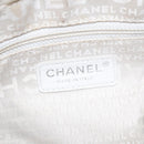 CHANEL Tote Bag Canvas White Black Silver CC Auth bs22011-18
