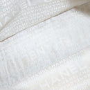 CHANEL Tote Bag Canvas White Black Silver CC Auth bs22011-11