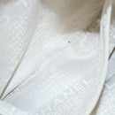 CHANEL Tote Bag Canvas White Black Silver CC Auth bs22011-22