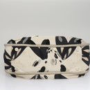 CHANEL Tote Bag Canvas White Black Silver CC Auth bs22011-5