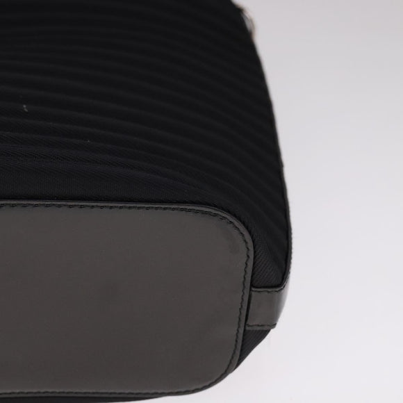 GUCCI Bamboo Hand Bag Nylon 2way Black Silver 000 1998 0588 Auth bs22015