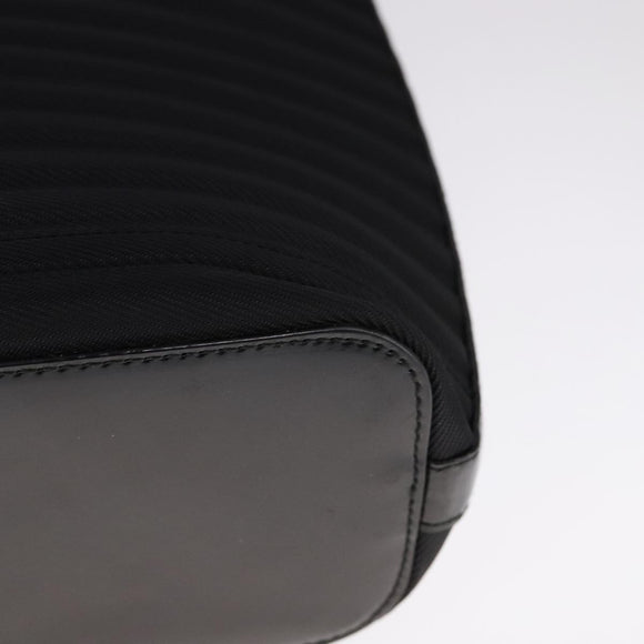 GUCCI Bamboo Hand Bag Nylon 2way Black Silver 000 1998 0588 Auth bs22015