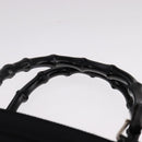 GUCCI Bamboo Hand Bag Nylon 2way Black Silver 000 1998 0588 Auth bs22015-8