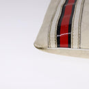 GUCCI GG Supreme Shoulder Bag PVC White Red gold 153244 Auth bs22024-10