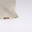 GUCCI GG Supreme Shoulder Bag PVC White Red gold 153244 Auth bs22024-14