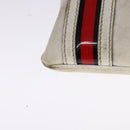 GUCCI GG Supreme Shoulder Bag PVC White Red gold 153244 Auth bs22024-15