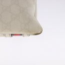 GUCCI GG Supreme Shoulder Bag PVC White Red gold 153244 Auth bs22024-16