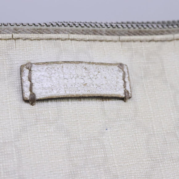 GUCCI GG Supreme Shoulder Bag PVC White Red gold 153244 Auth bs22024