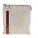 GUCCI GG Supreme Shoulder Bag PVC White Red gold 153244 Auth bs22024-2