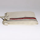 GUCCI GG Supreme Shoulder Bag PVC White Red gold 153244 Auth bs22024-3