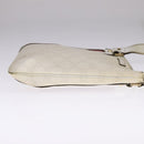 GUCCI GG Supreme Shoulder Bag PVC White Red gold 153244 Auth bs22024-4