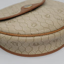 Christian Dior Honeycomb Canvas Shoulder Bag PVC Beige Gold Auth bs22027-11