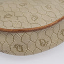 Christian Dior Honeycomb Canvas Shoulder Bag PVC Beige Gold Auth bs22027-10