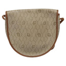 Christian Dior Honeycomb Canvas Shoulder Bag PVC Beige Gold Auth bs22027-3