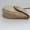 Christian Dior Honeycomb Canvas Shoulder Bag PVC Beige Gold Auth bs22027-4