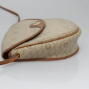 Christian Dior Honeycomb Canvas Shoulder Bag PVC Beige Gold Auth bs22027-6