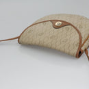 Christian Dior Honeycomb Canvas Shoulder Bag PVC Beige Gold Auth bs22027-7