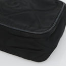 CHANEL Matelasse Chain Shoulder Bag Satin Black Gold CC Auth bs22051-8