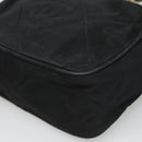 CHANEL Matelasse Chain Shoulder Bag Satin Black Gold CC Auth bs22051-16